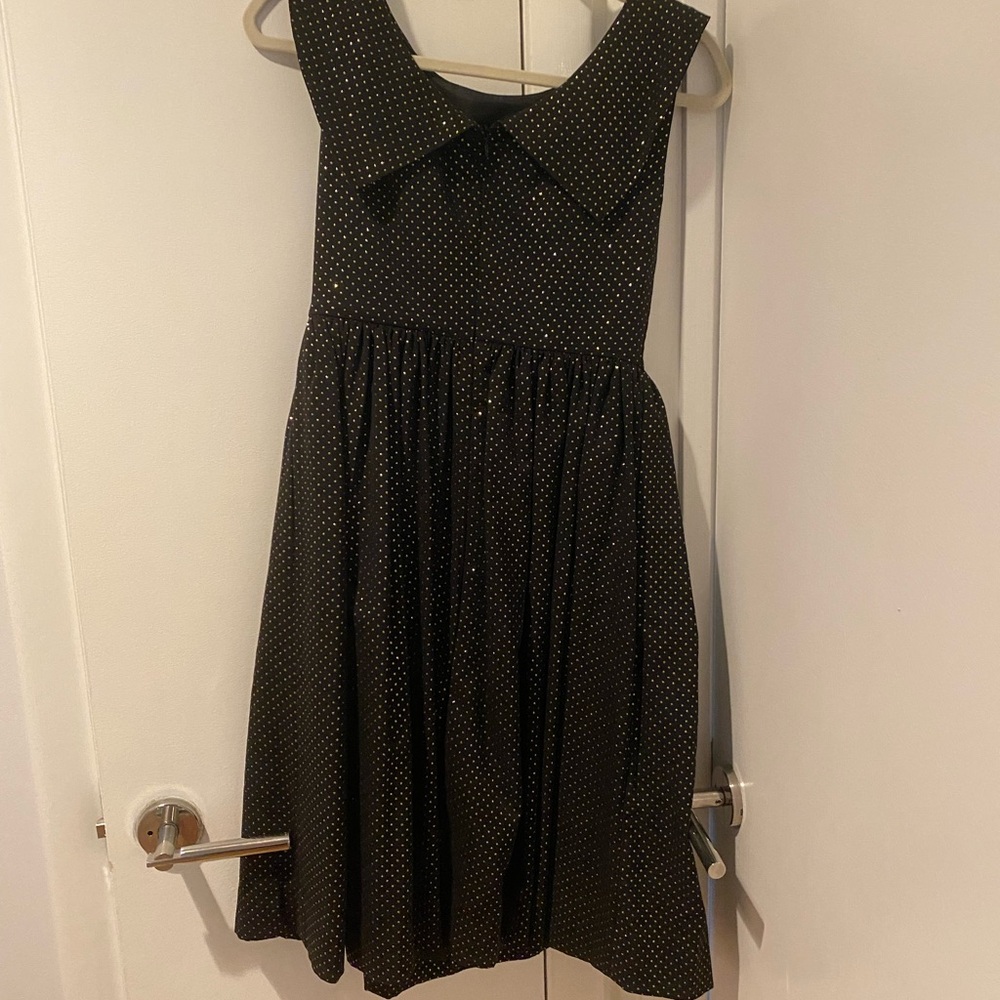 Black and gold dress